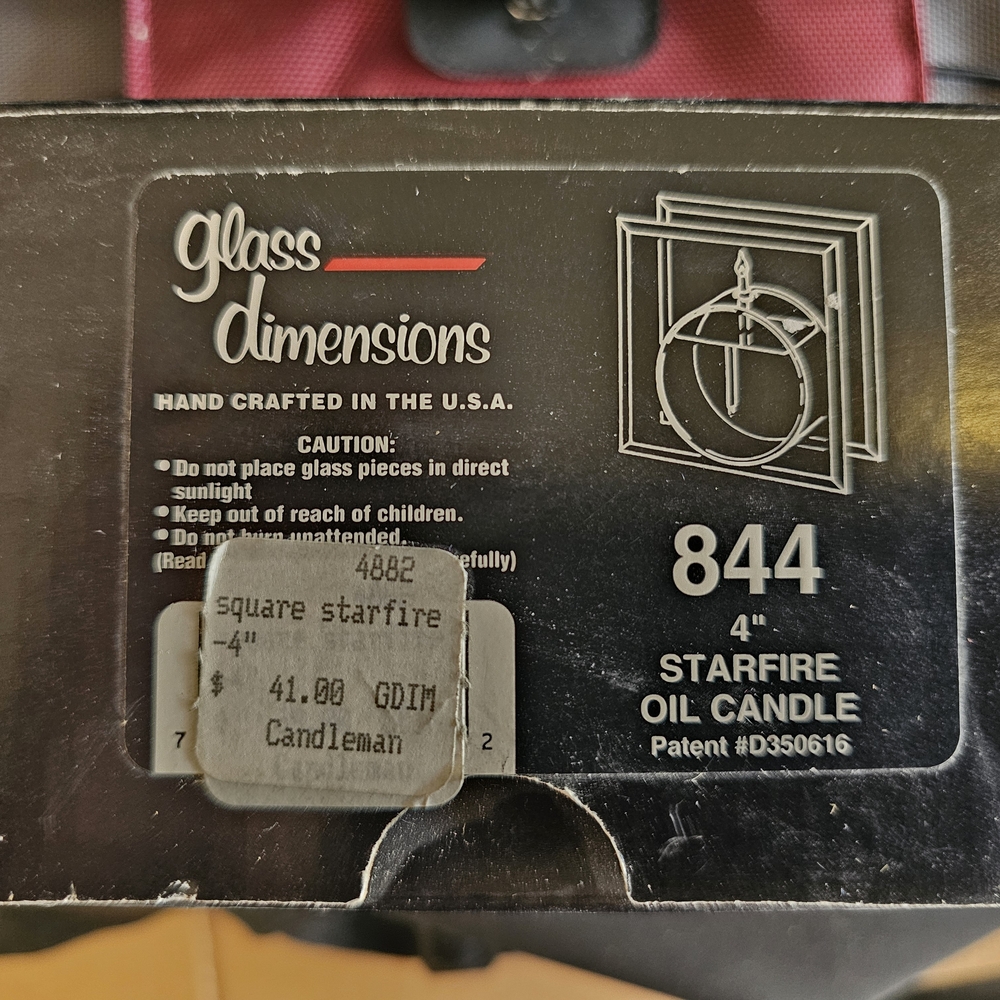 Glass Dimensions Starfire Oil Candle